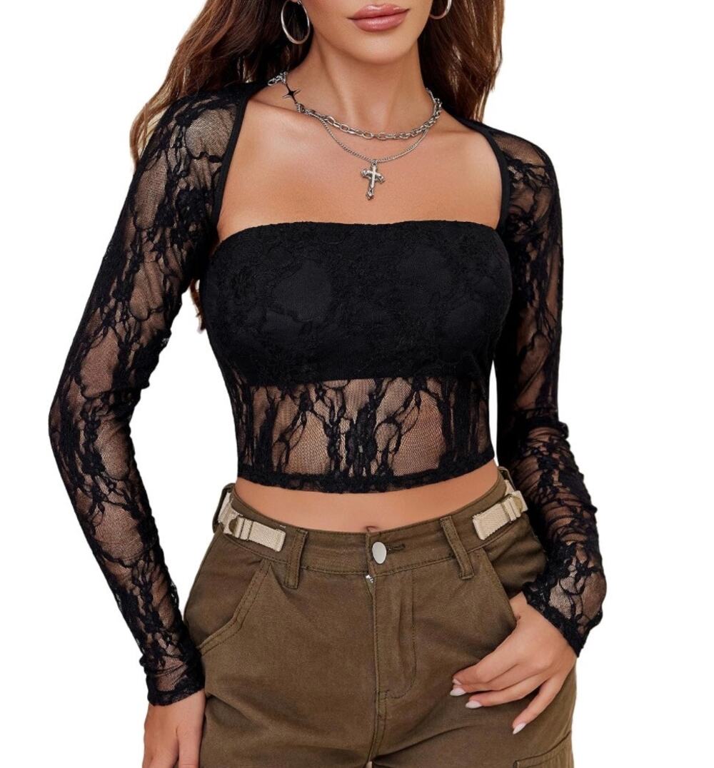 Lacey black going out top women’s large nwt